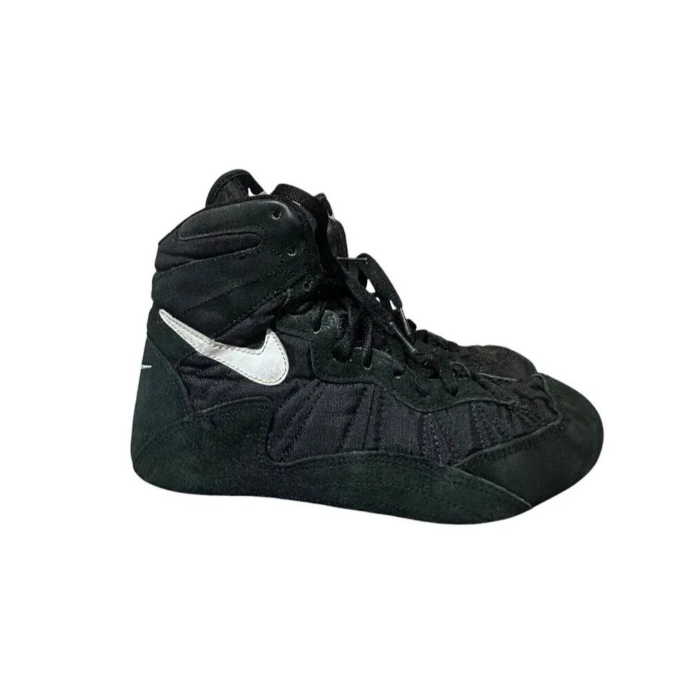 Vintage 1997 OG Nike Speedsweep Wrestling Shoes US Men’s 9 Black Suede Used Rare
